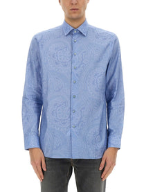 Etro Men's Cotton Shirt Blue