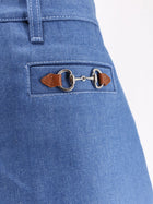 Gucci Women's Cotton Shorts Blue, view 3