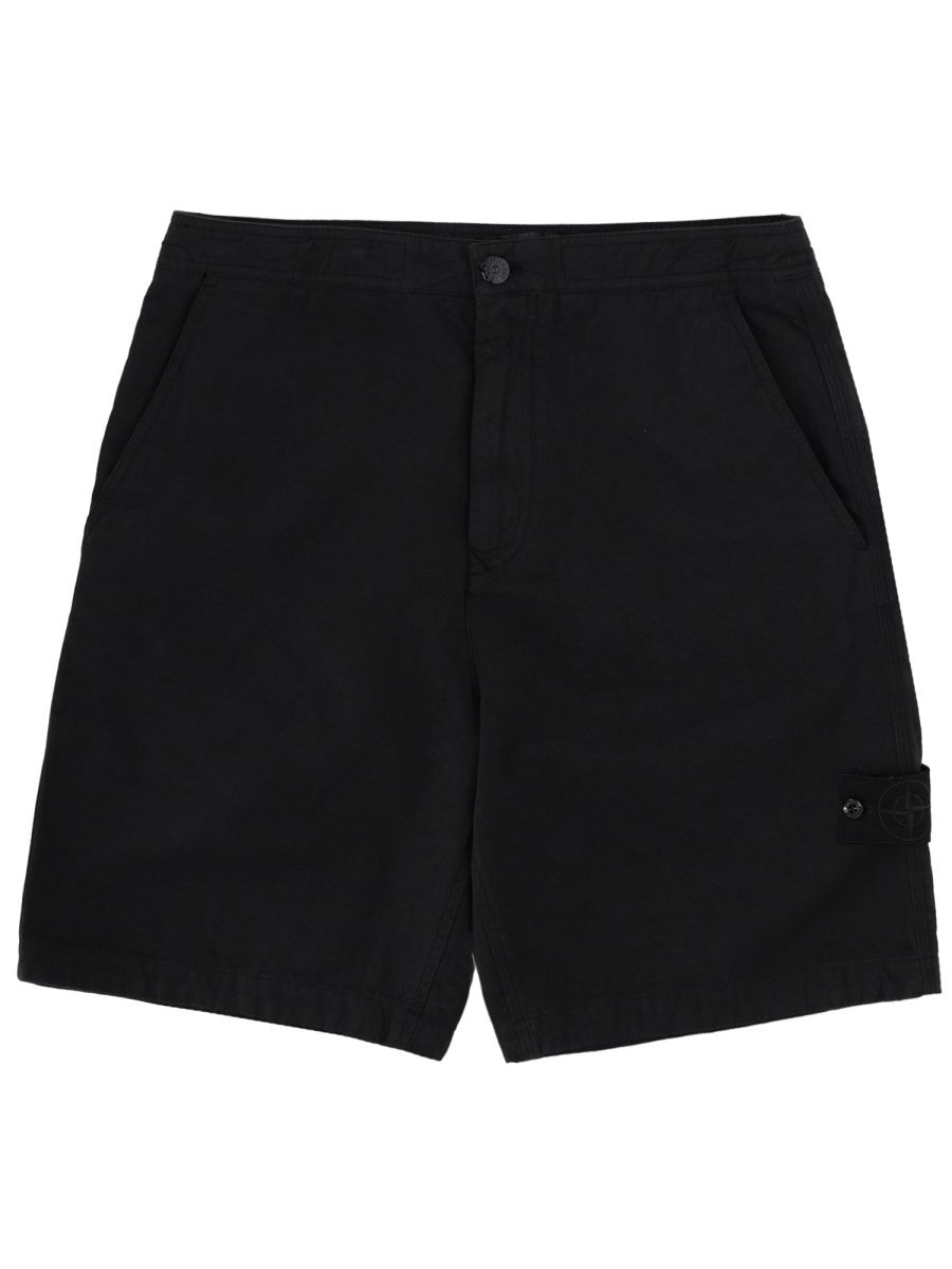 Stone Island Men's Cotton Shorts Black