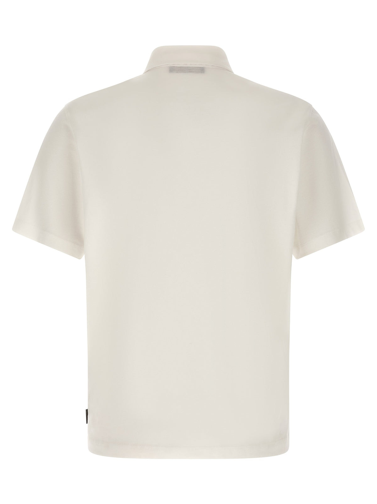 Zanone Cotton Silk Polo Shirt White, view 2