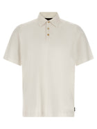 Zanone Cotton Silk Polo Shirt White