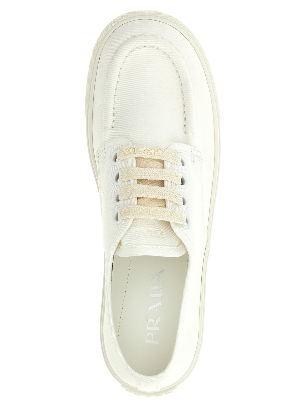 PRADA Cotton Sneakers White, view 4