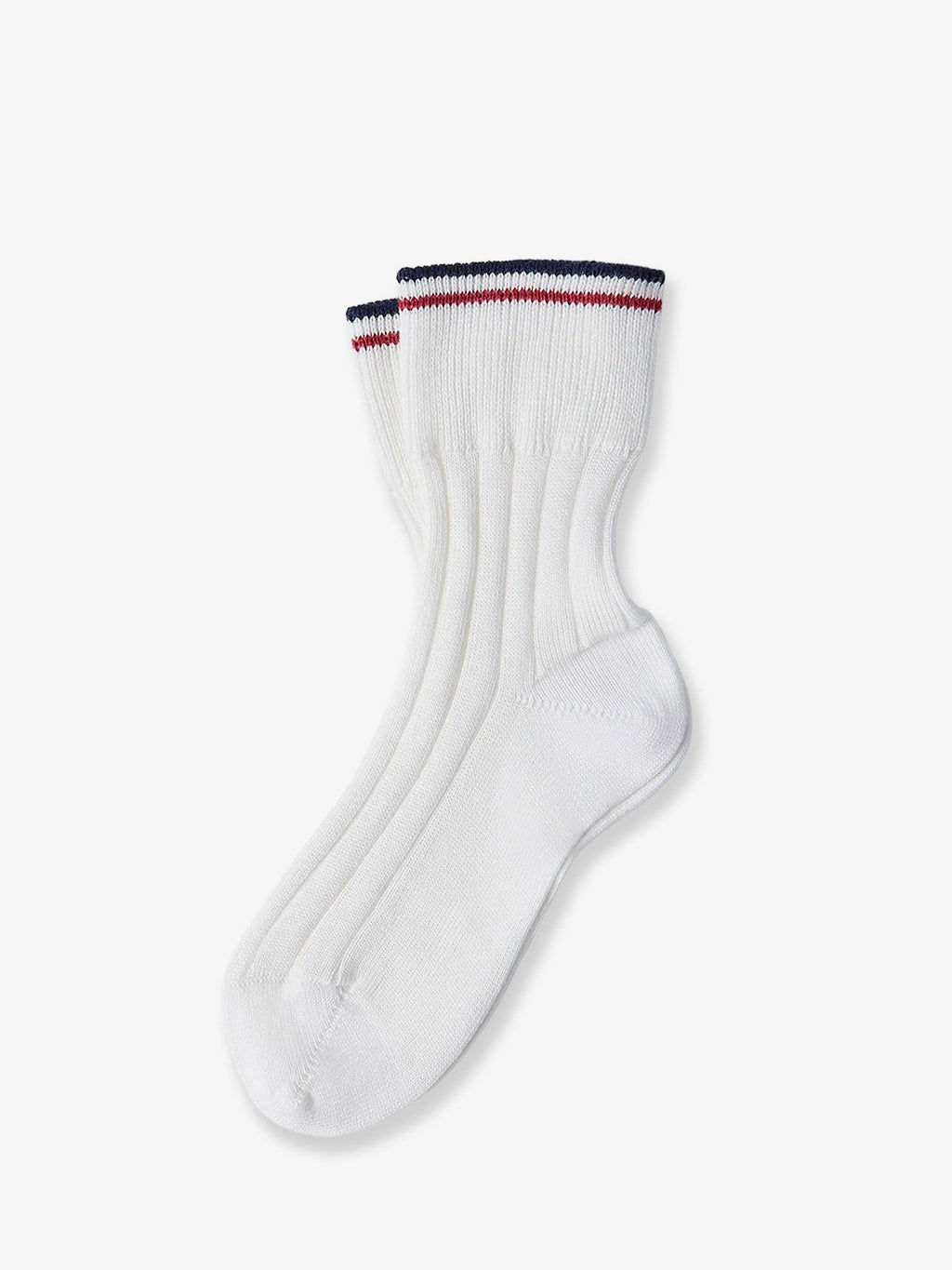 Brunello Cucinelli Women's Striped Socks Active Line White