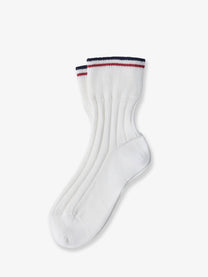 Brunello Cucinelli Women's Striped Socks Active Line White
