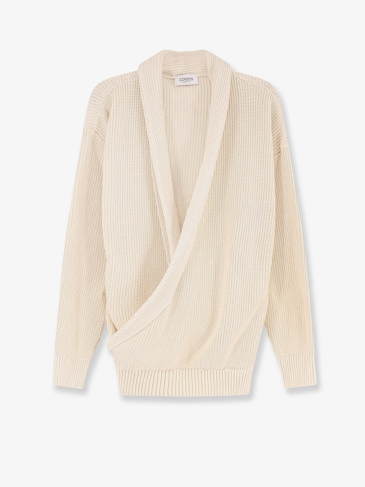 Laneus Men's Cotton Sweater White