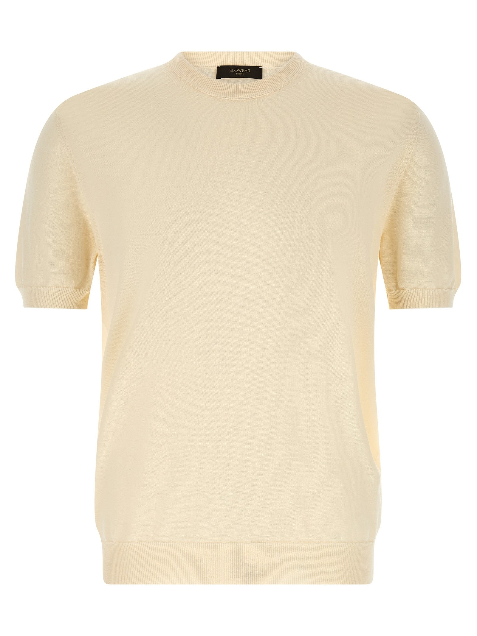 Zanone Cotton Sweater Beige