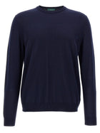 Zanone Cotton Sweater Blue