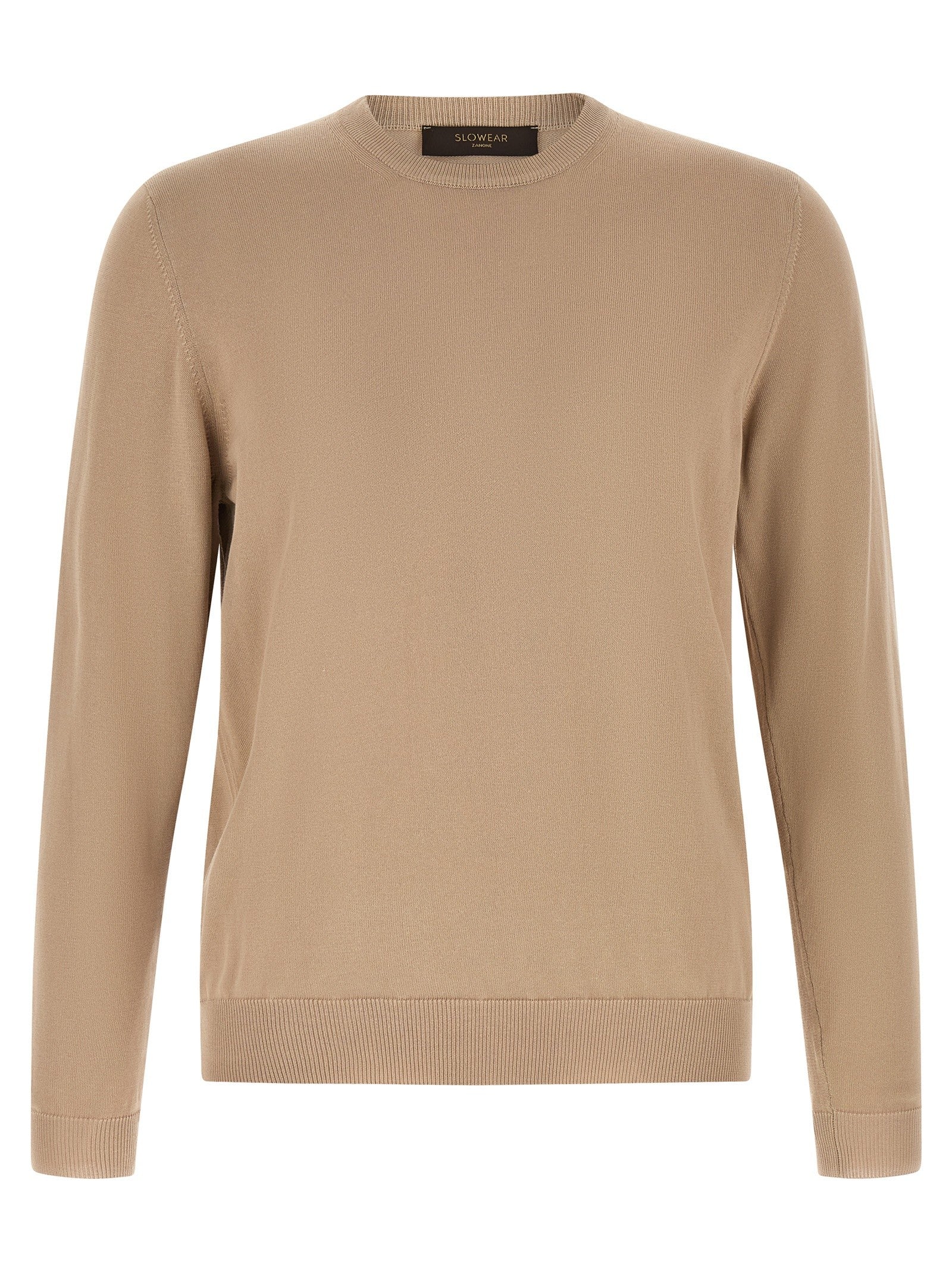 Zanone Cotton Sweater Beige