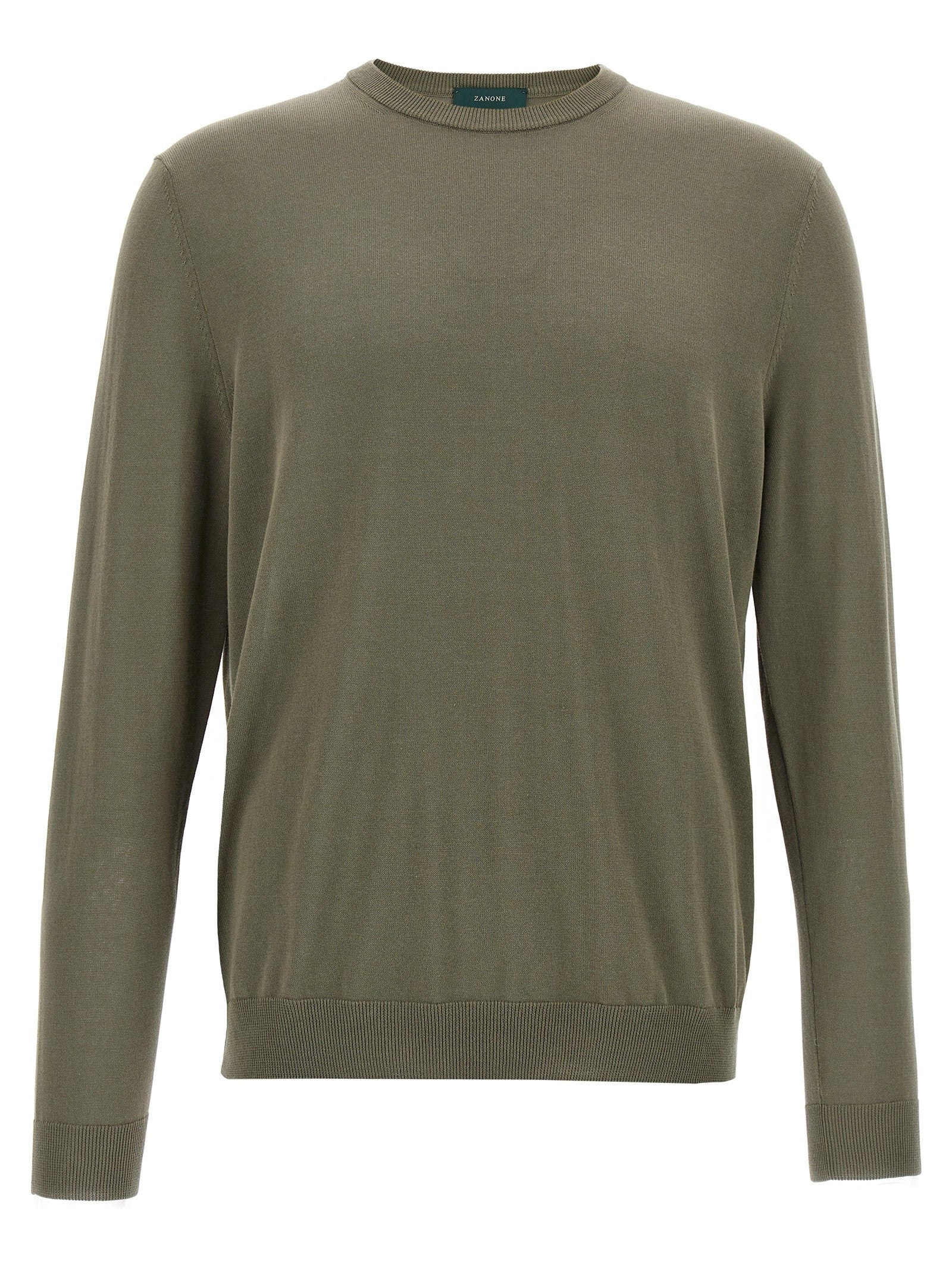 Zanone Cotton Sweater Green