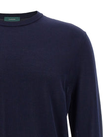 Zanone Cotton Sweater Blue