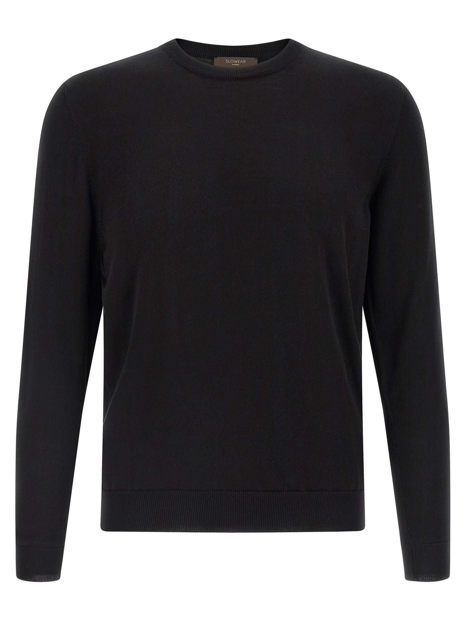 Zanone Cotton Sweater Black