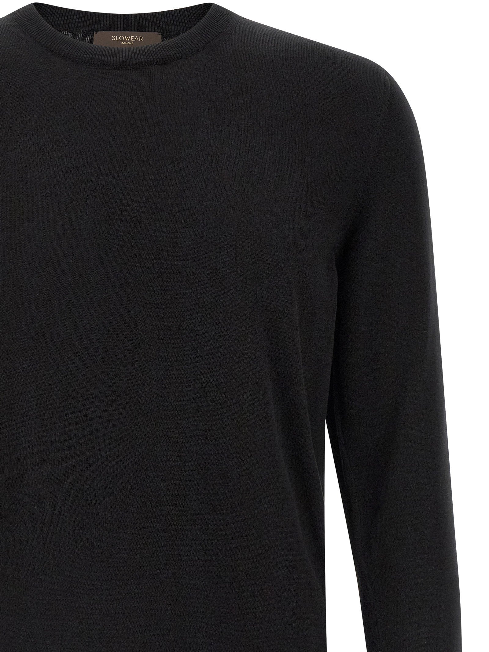 Zanone Cotton Sweater Black