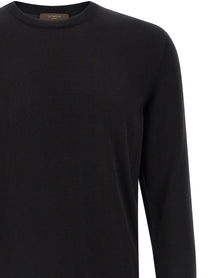 Zanone Cotton Sweater Black