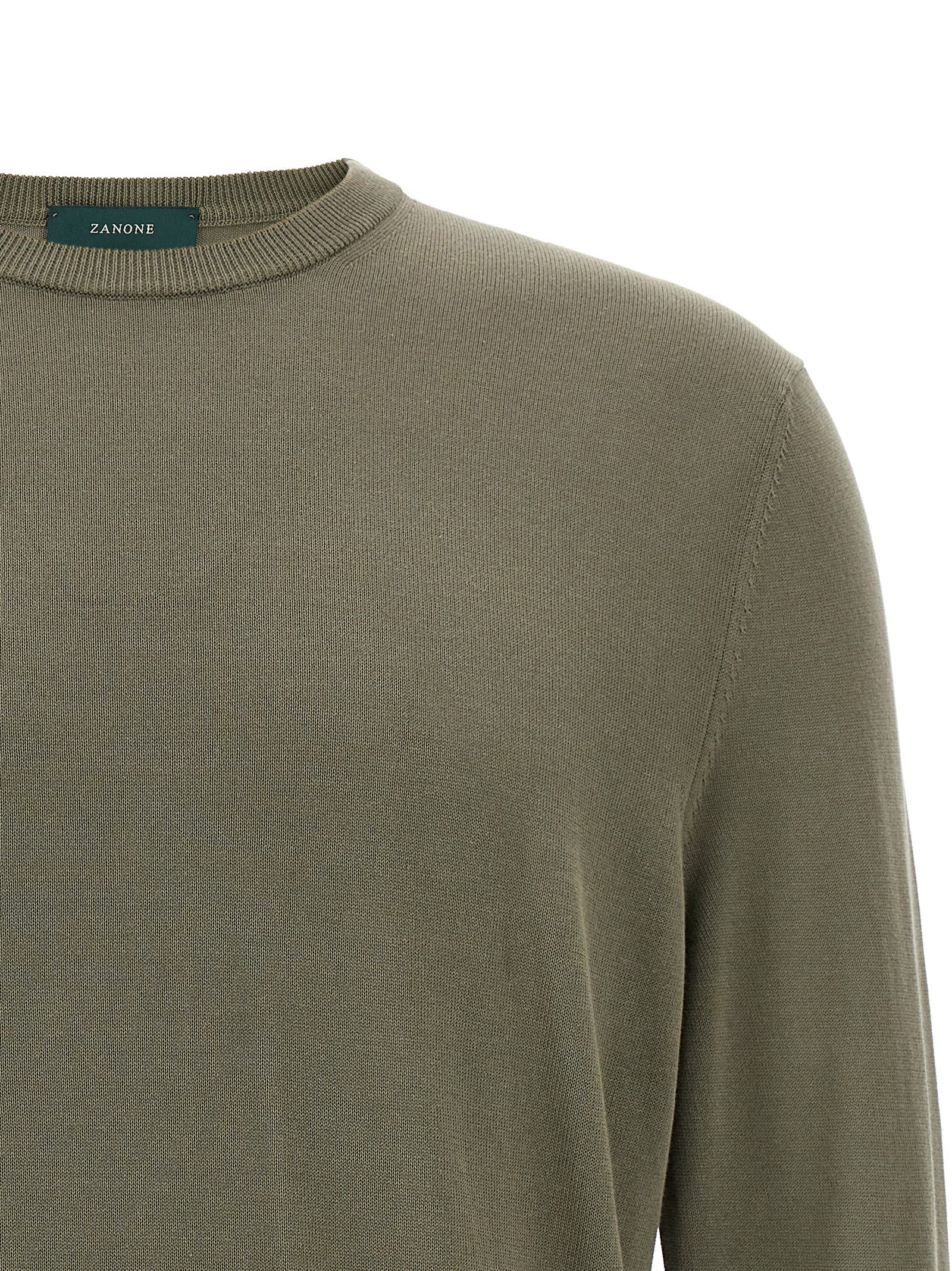 Zanone Cotton Sweater Green