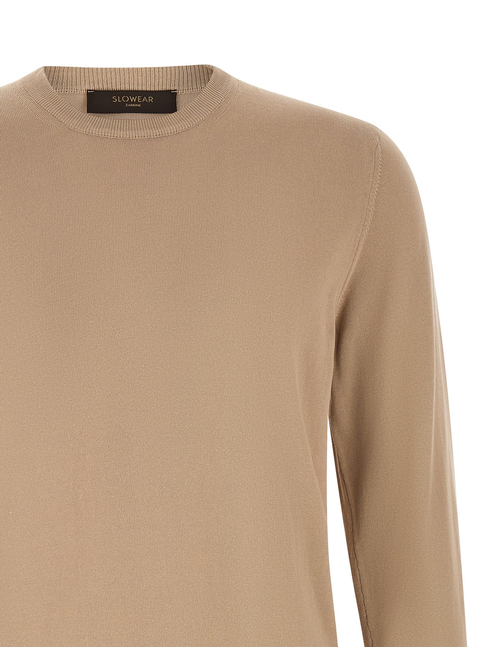 Zanone Cotton Sweater Beige