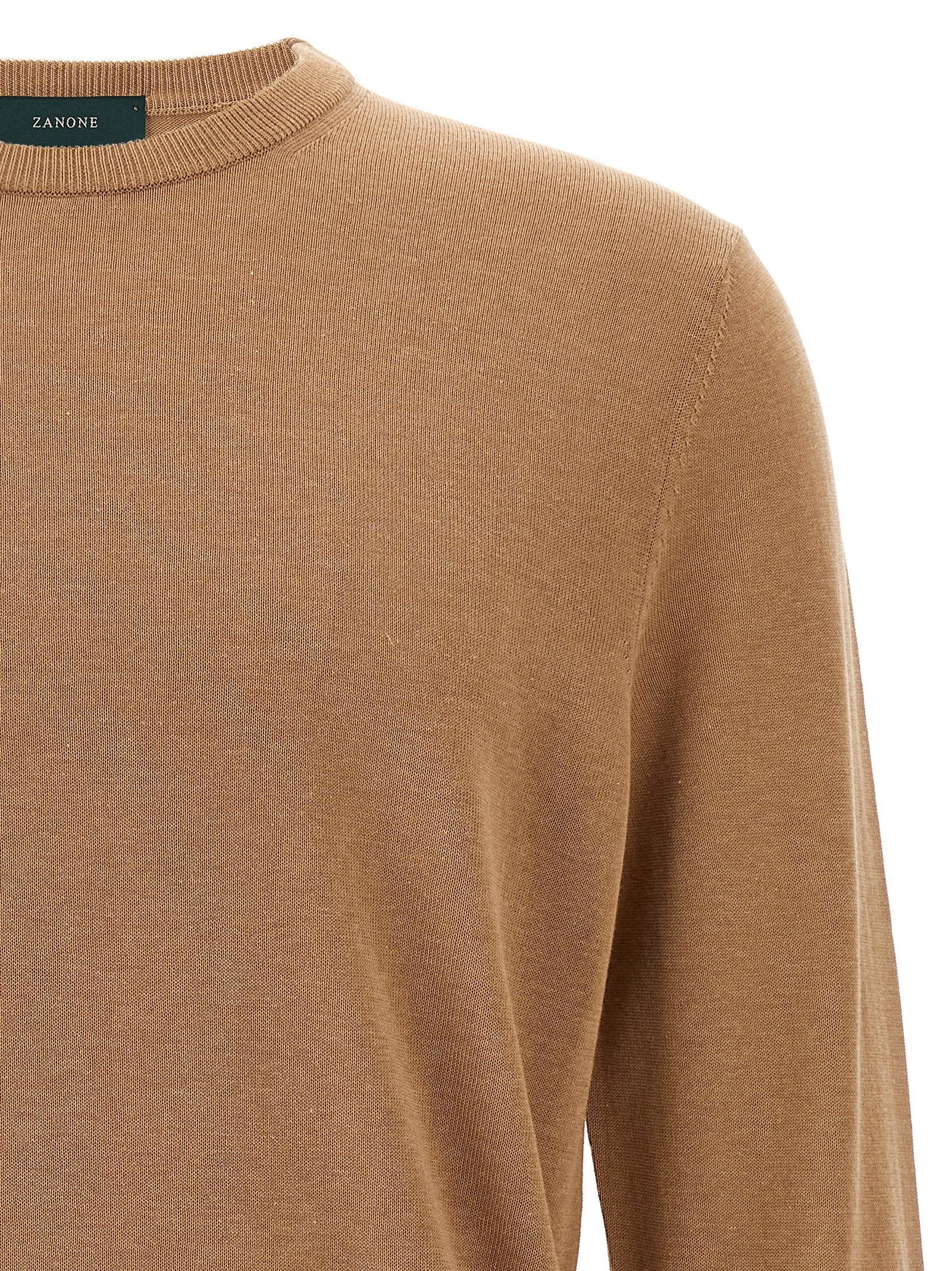 Zanone Cotton Sweater Beige