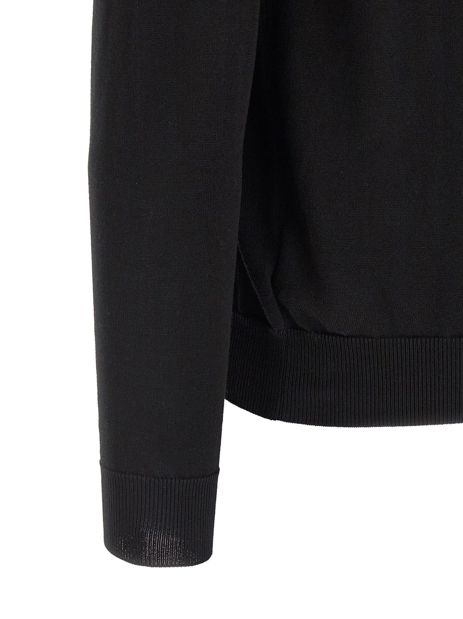 Zanone Cotton Sweater Black