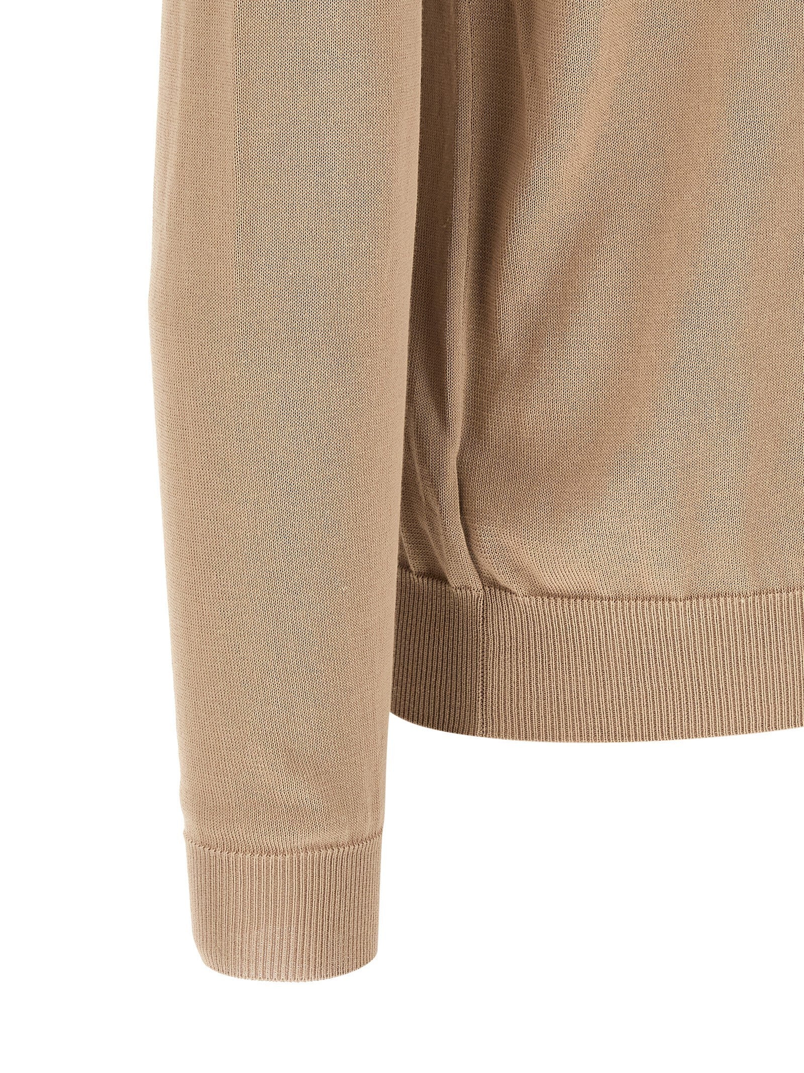 Zanone Cotton Sweater Beige