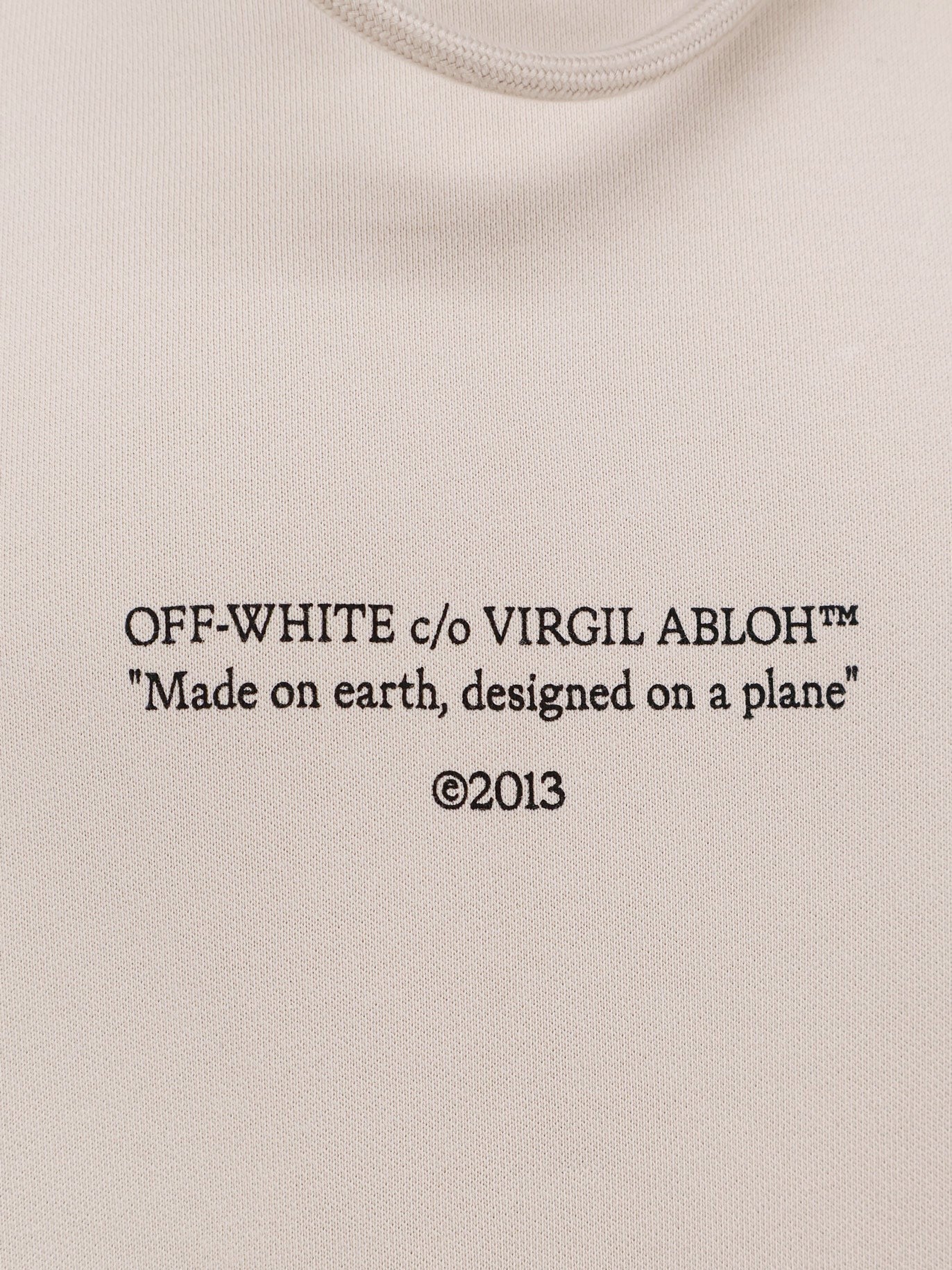 Off-White Men's Cotton Sweatshirt Beige