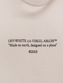 Off-White Men's Cotton Sweatshirt Beige