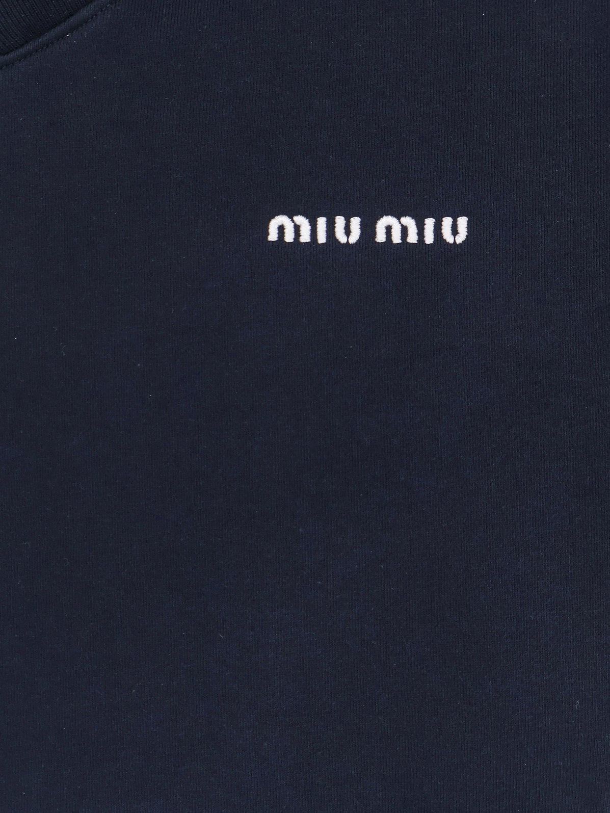 Miu Miu Women's Cotton Sweatshirt Blue