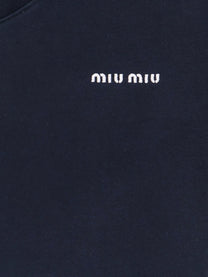 Miu Miu Women's Cotton Sweatshirt Blue