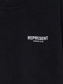 Represent Men's Cotton Sweatshirt Black