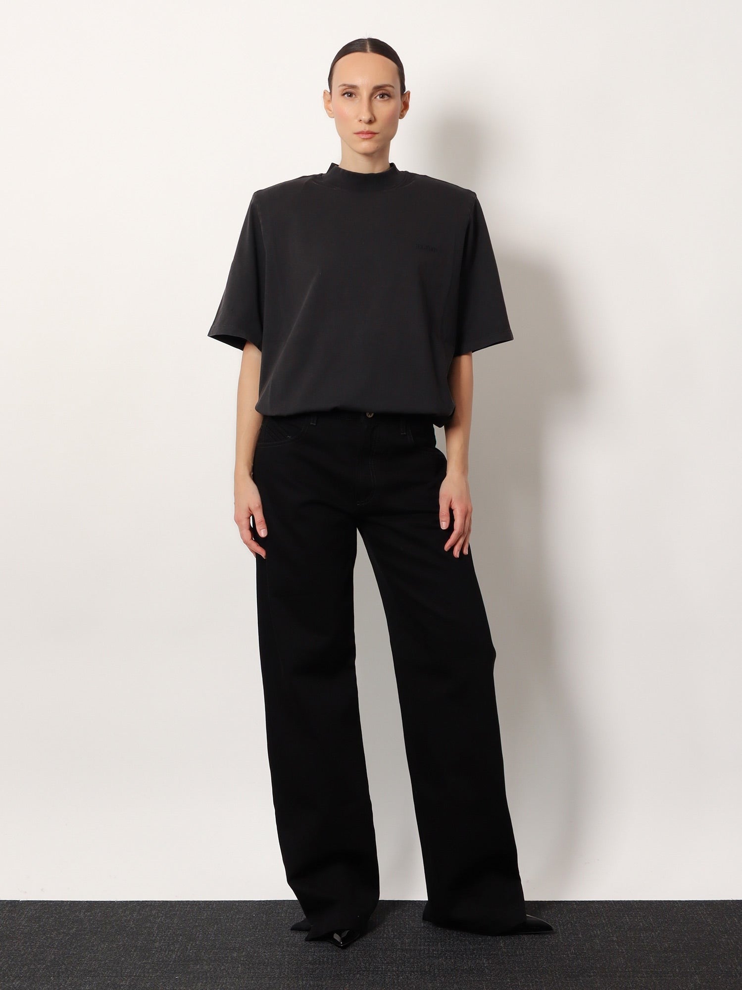 The Attico Women's Cotton Shirt Black