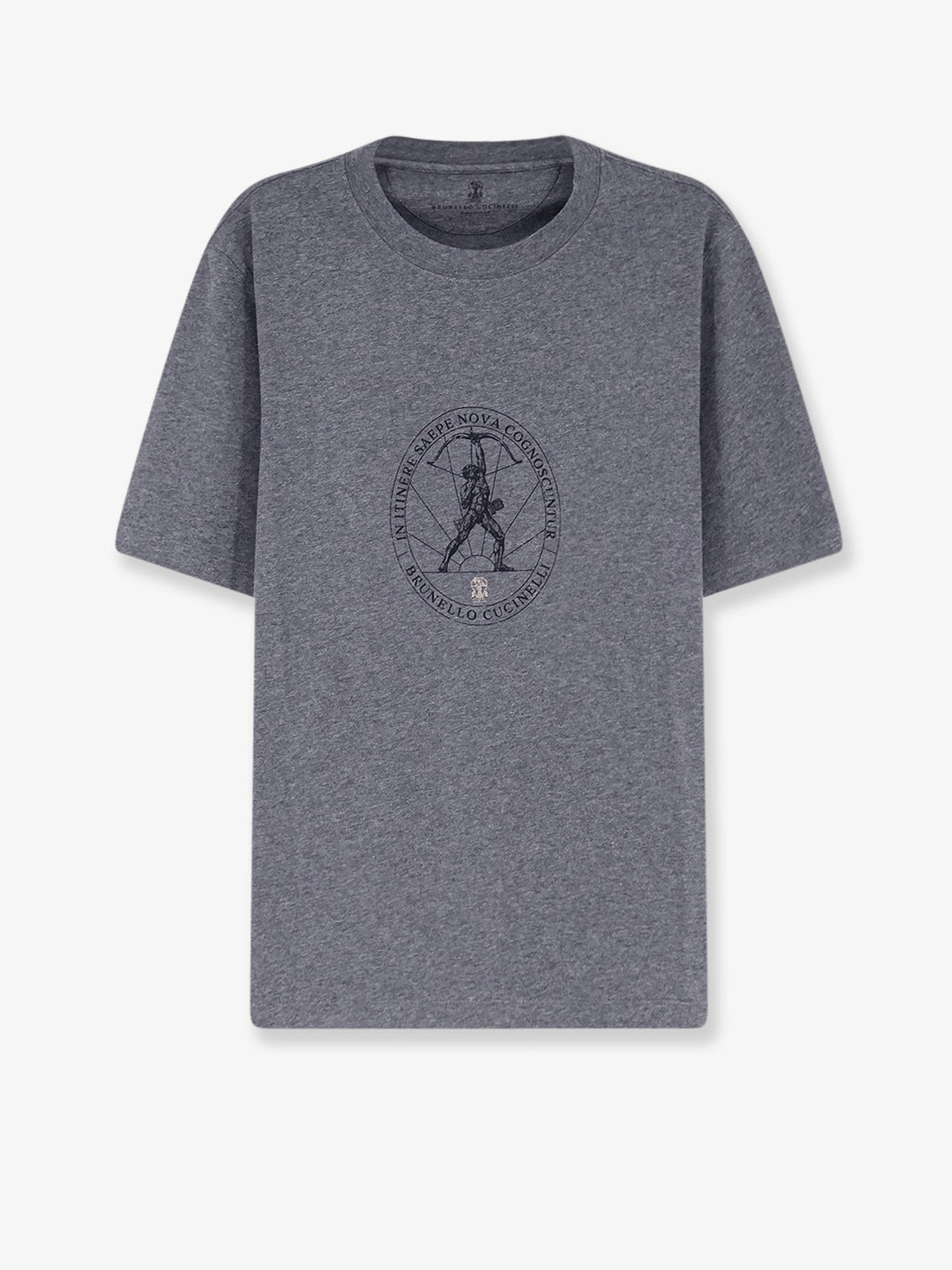 Brunello Cucinelli Men's Printed Shirt Grey