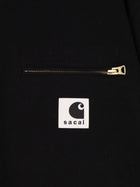 Sacai Men's Cotton Shirt Witht on the Front Black, view 3