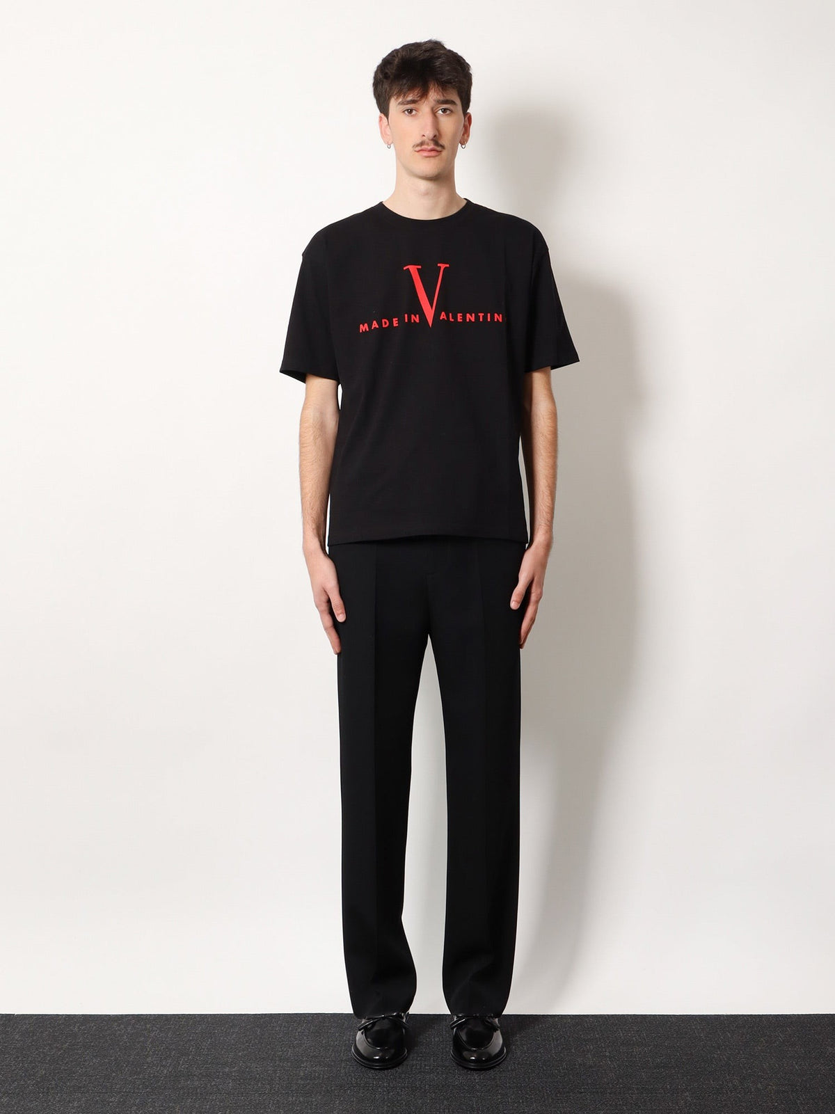 Valentino Men's Cotton Shirt Black, view 2