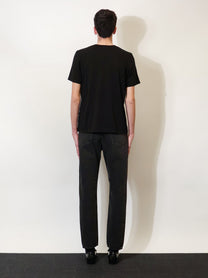 Saint Laurent Men's Cassandre Embroidery Shirt Black