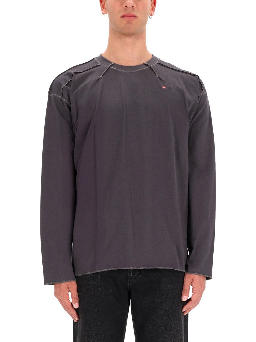 Diesel Men's Cotton Shirt Grey Diesel