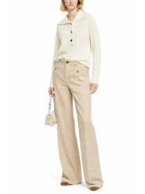 Gucci Women's Cotton Tailored Pants Beige