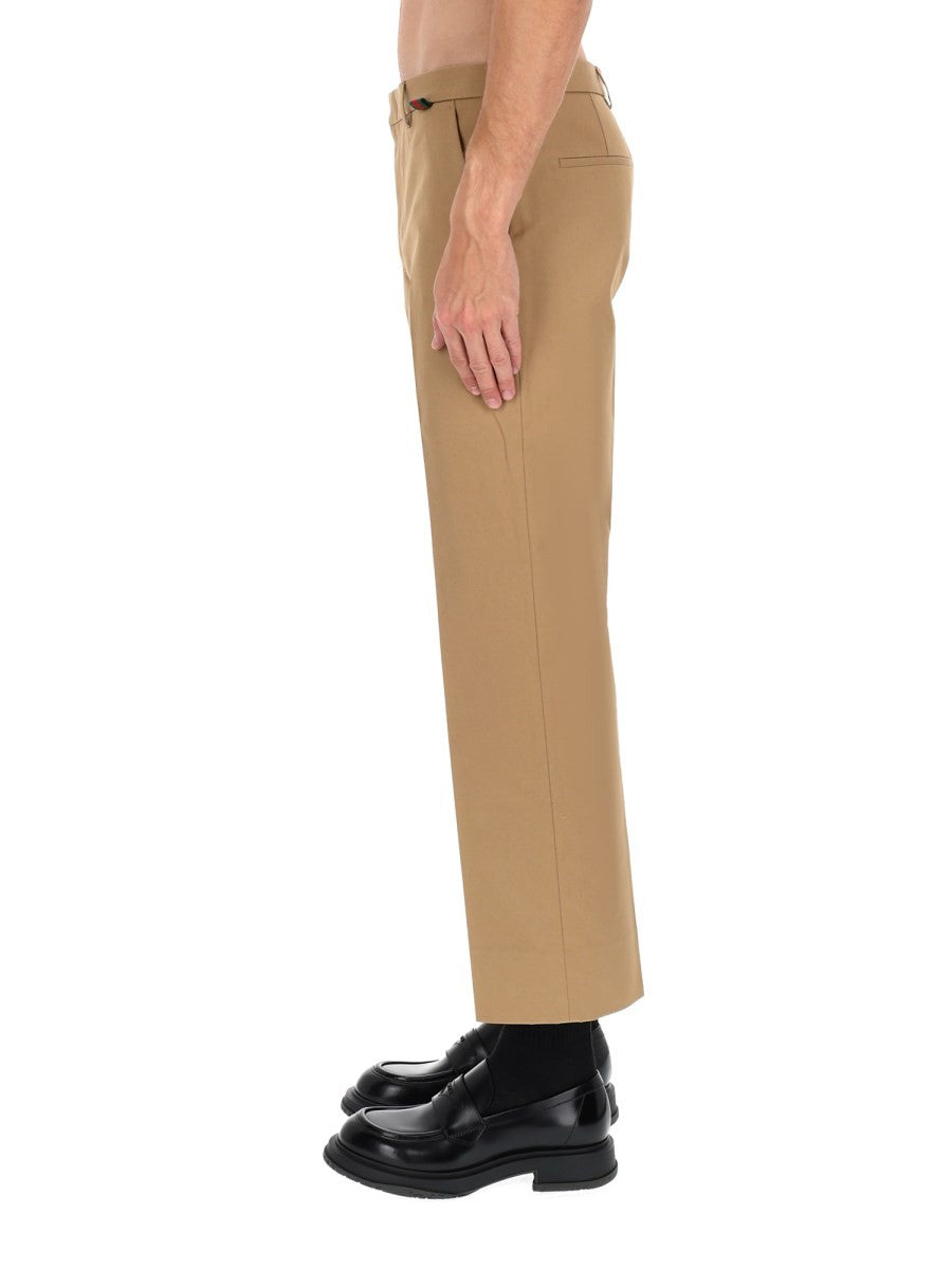 Gucci Men's Cotton Tailored Pants Beige