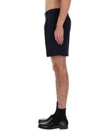 Lardini Men's Cotton Tailored Shorts Blue