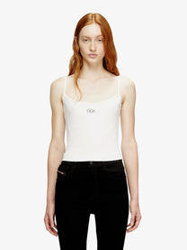 Diesel Women's Cotton Tank Top White