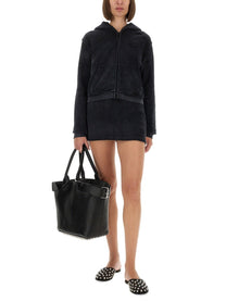 alexanderwang Women's Cotton Terry Sweatshirt Black, view 2