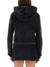 alexanderwang Women's Cotton Terry Sweatshirt Black, view 3