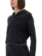 alexanderwang Women's Cotton Terry Sweatshirt Black, view 4