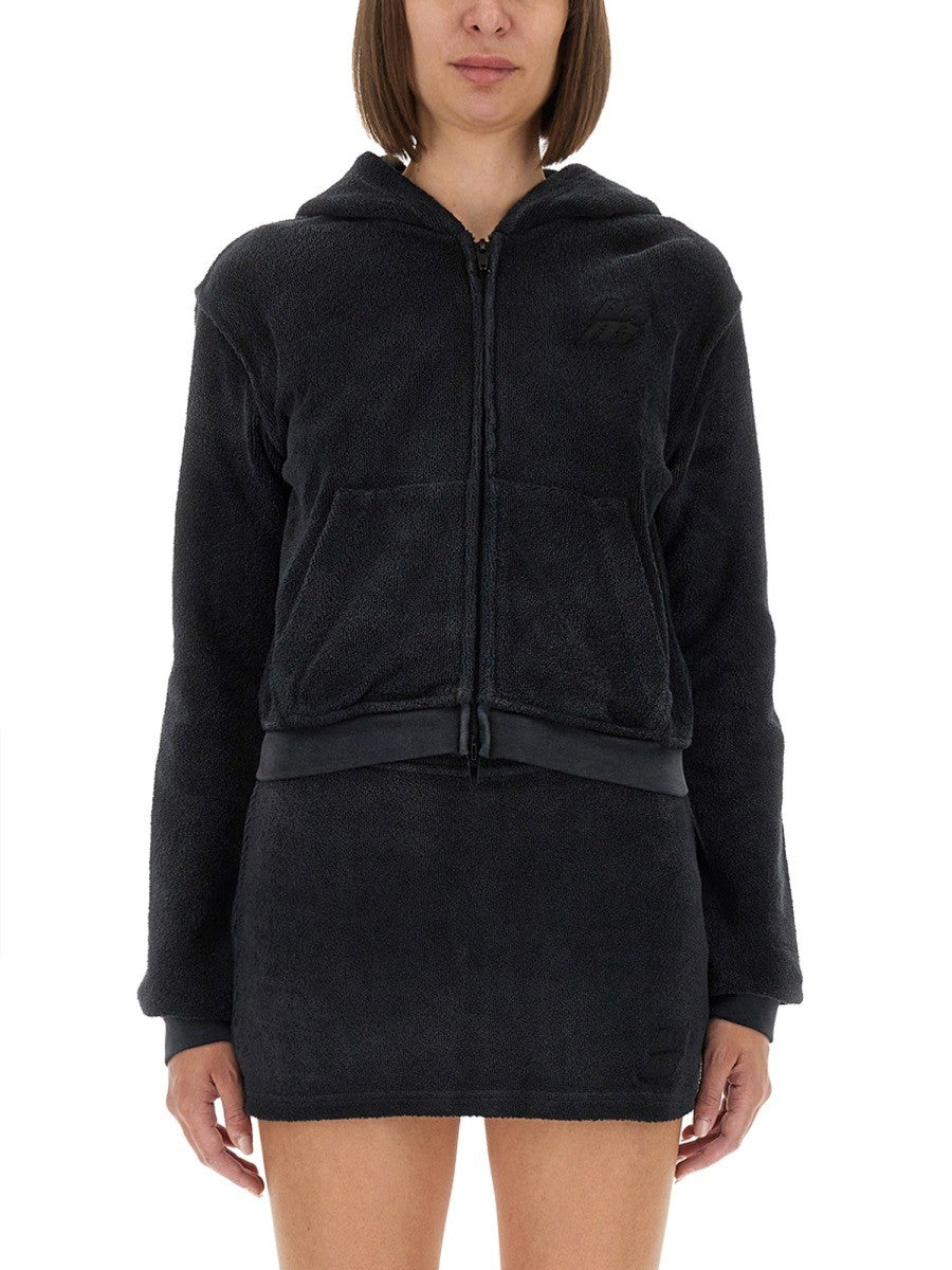 alexanderwang Women's Cotton Terry Sweatshirt Black