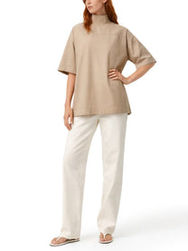 Ami Paris Women's Cotton Top Beige