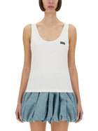 ROTATE Birger Christensen Women's Cotton Tops White