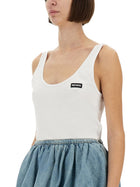 ROTATE Birger Christensen Women's Cotton Tops White, view 3