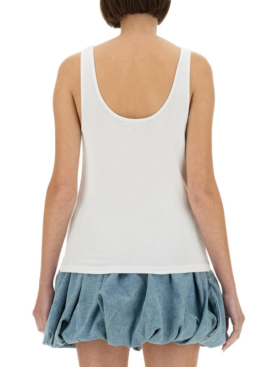 ROTATE Birger Christensen Women's Cotton Tops White, view 4