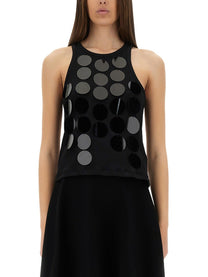 MSGM Women's Cotton Tops Black