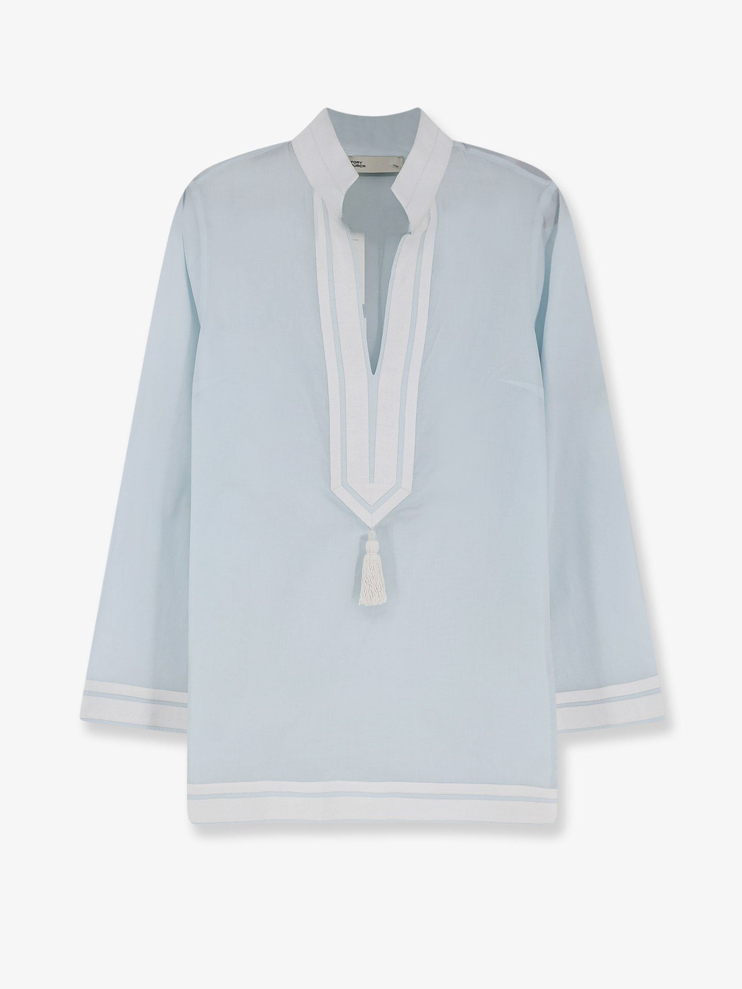 Tory Burch Women's Cotton Tory Tunic Shirt Blue