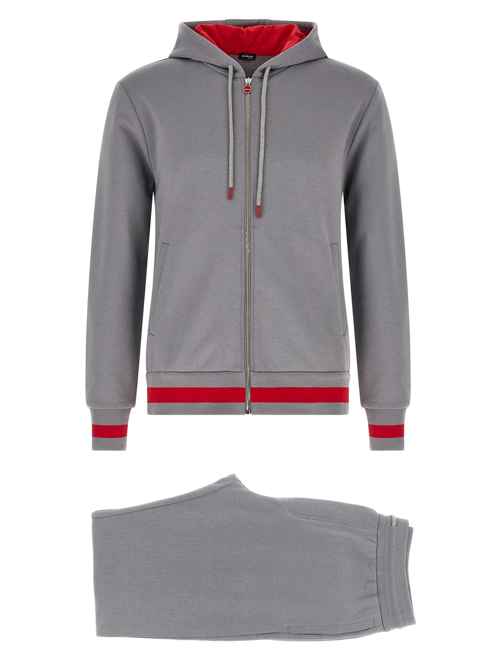 Kiton Cotton Tracksuit Grey