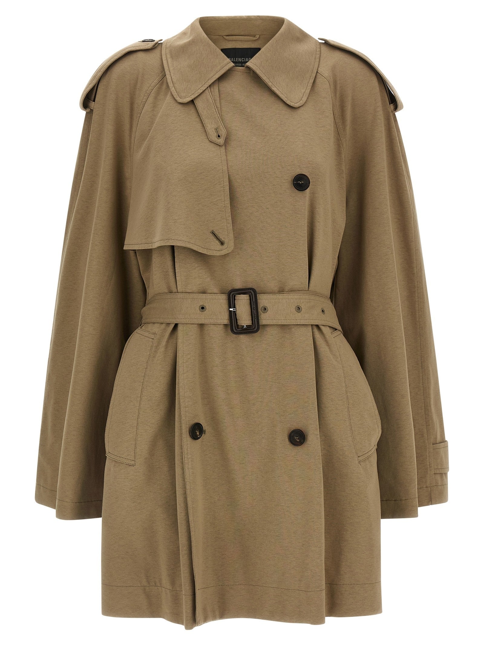 Balenciaga Cotton Trench Coat Beige