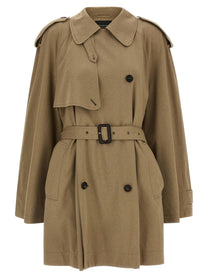 Balenciaga Cotton Trench Coat Beige
